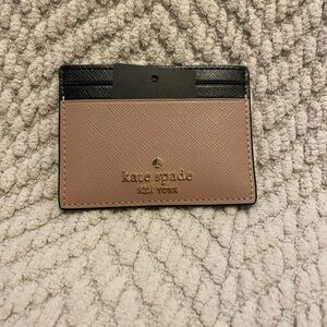 Kate Spade Black and light pink card holder NWT